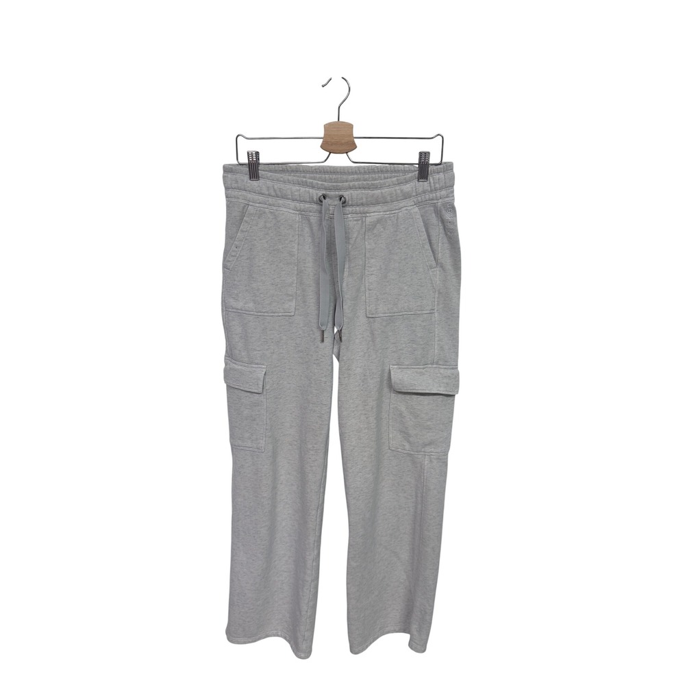 Calvin Klein Performance Heather Gray Cargo Sweatpants Wide Leg Fleece Medium